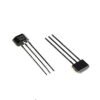 Two electronic transistors with three leads each, suitable for various electronic applications and projects.