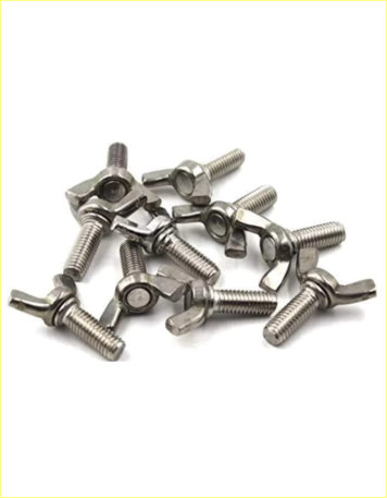 Mec Bolt Wing Bolt Wing Screw Butterfly Bolt Screw Thumb Hand Screws 10Pcs M6-1.0X20Mm